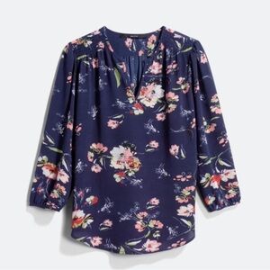 Fun2fun Kenmore split neck blouse